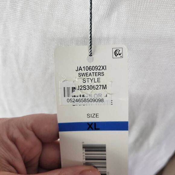 NWT Joseph A. Women's White Floral Embroidered Open Front Cardigan Size XL - Picture 6 of 10